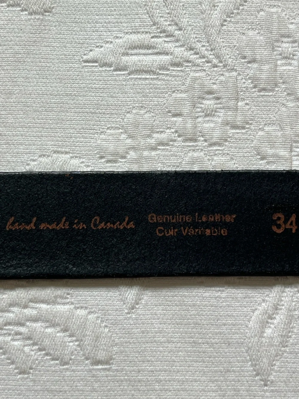 ARMOIR Fashion Canada Handcrafted Black Leather Belt 34 Old Money Classic